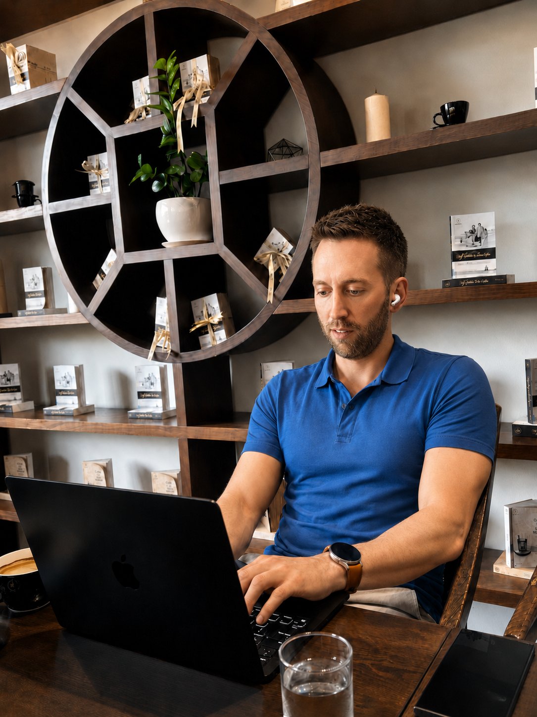 Paul, founder of Taxopedia, working at a laptop